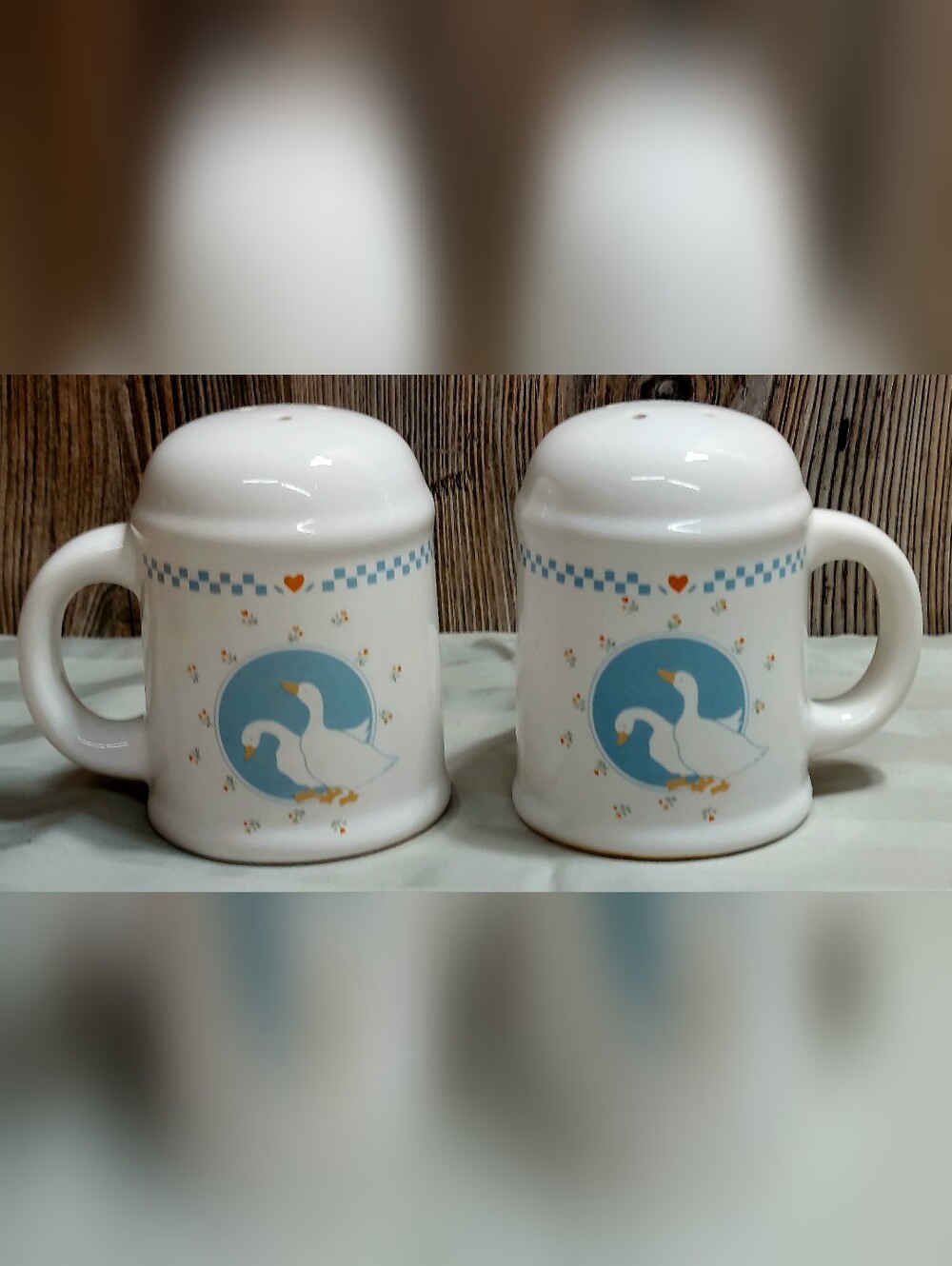 Vintage 80s Ten Strawberry Street "Moonlight" Country Ducks Salt and Pepper Set